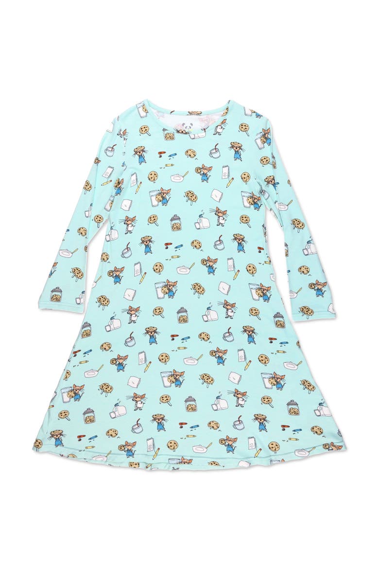 Kids' If You Give a Mouse a Cookie Long Sleeve Dress, Main, color, Mouse with Cookies