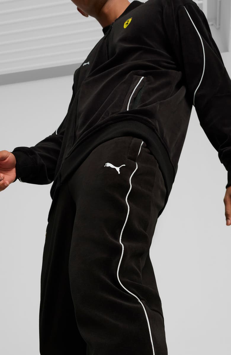 PUMA x Scuderia Ferrari Race MT7 Track Pants, Alternate, color, Puma Black