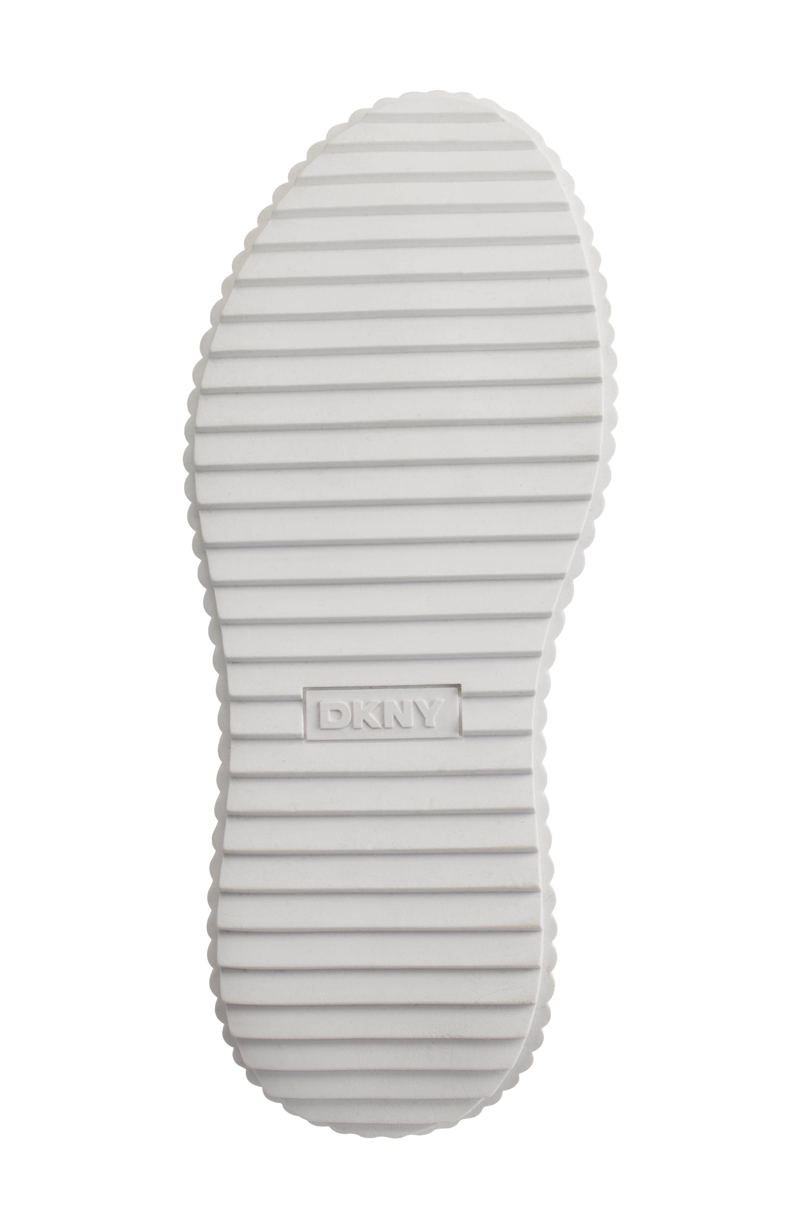 DKNY Logo Sneaker, Alternate, color, Bright White/ Blue