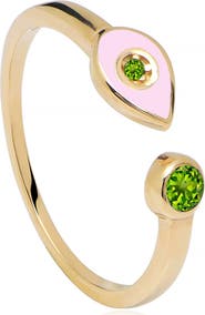 GABI RIELLE Evil Eye Adjustable Ring