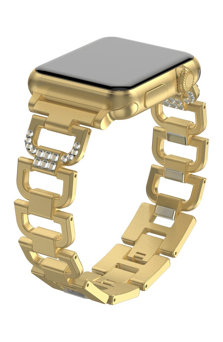 The Posh Tech Stainless Steel with Rhinestones Replacement Band for Apple Watch - 42mm/44mm, Alternate, color, 