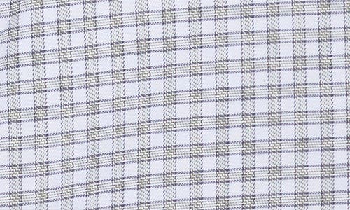 Nordstrom Trim Fit Check Premium Non Iron Cotton Dress Shirt In Blue