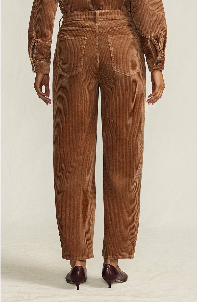 Lands' End Corduroy High Rise Barrel Leg Ankle Pants, Alternate, color, 