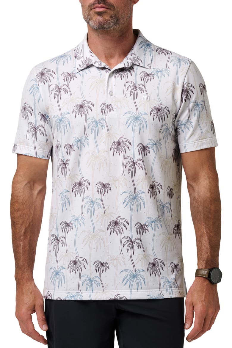 Featherweight Palms Piqué Polo, Main, color, WHITE