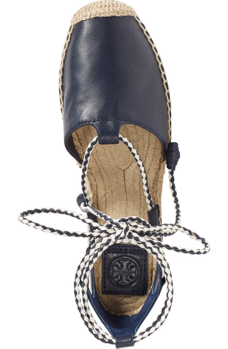 Tory Burch 'Positano' Lace-Up Espadrille Flat, Alternate, color,
