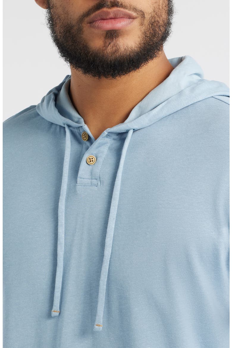 Jase Hangin' Out Long Sleeve Hooded T-Shirt, Alternate, color, MALIBLU