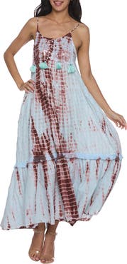 RANEES Embellished Tiered Maxi Dress