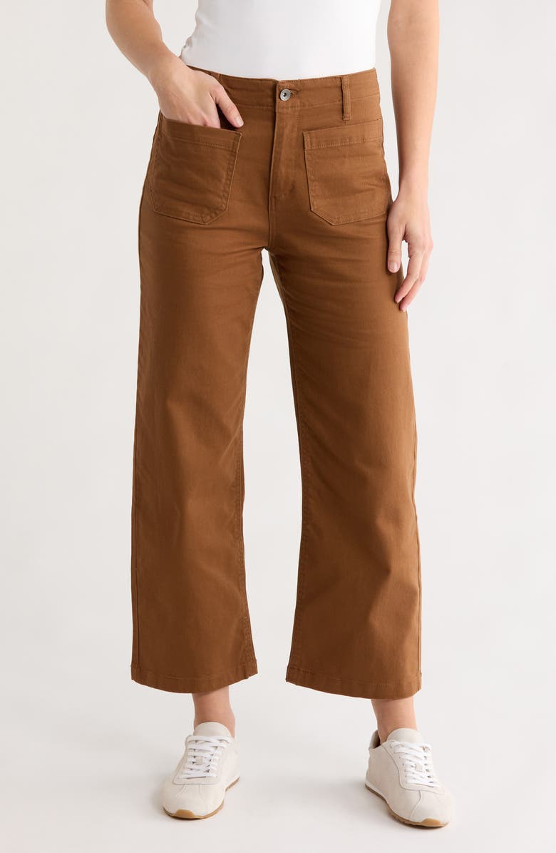 Sanctuary Supernova Crop Wide Leg Pants, Main, color, Cedar Bark