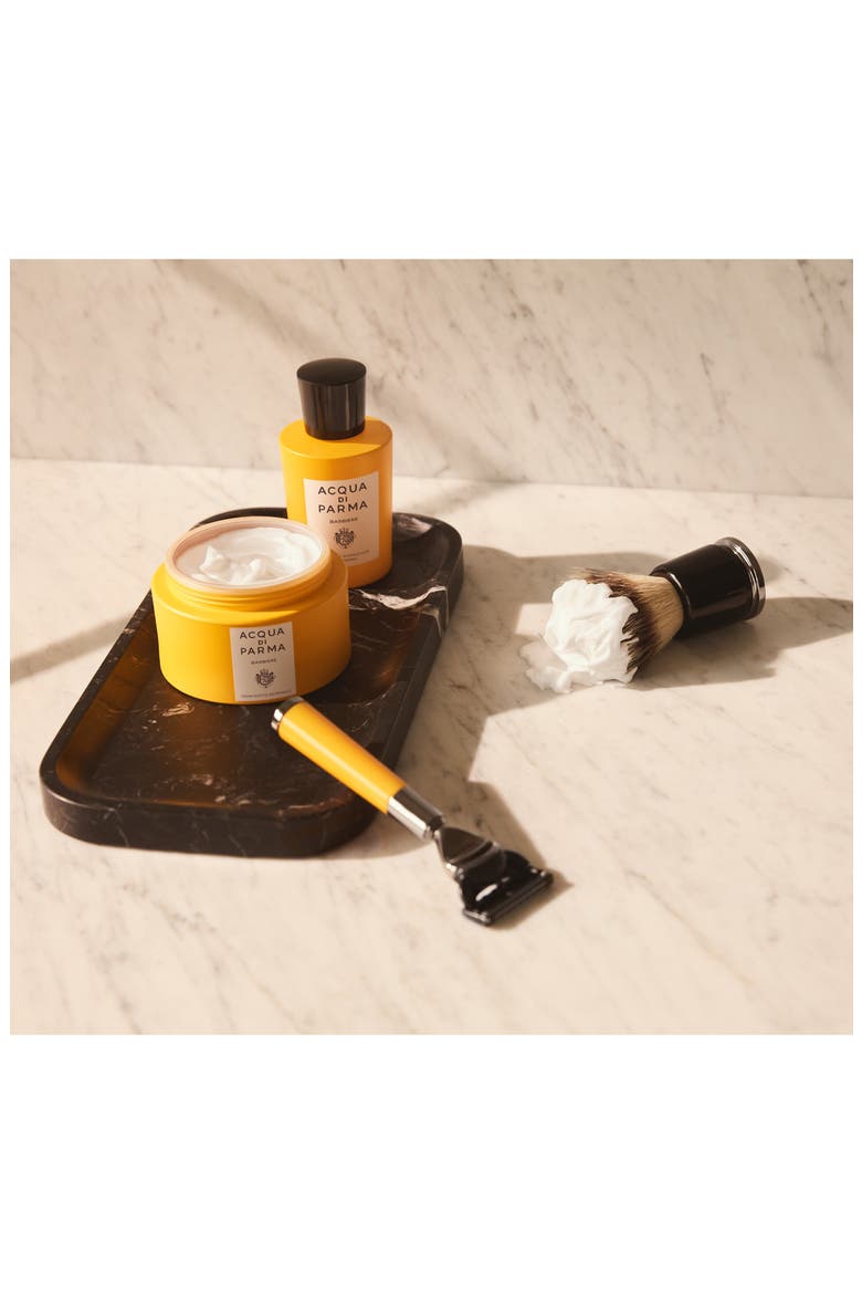 Barbiere Yellow Razor, Brush & Stand Set, Alternate, color, NO COLOR