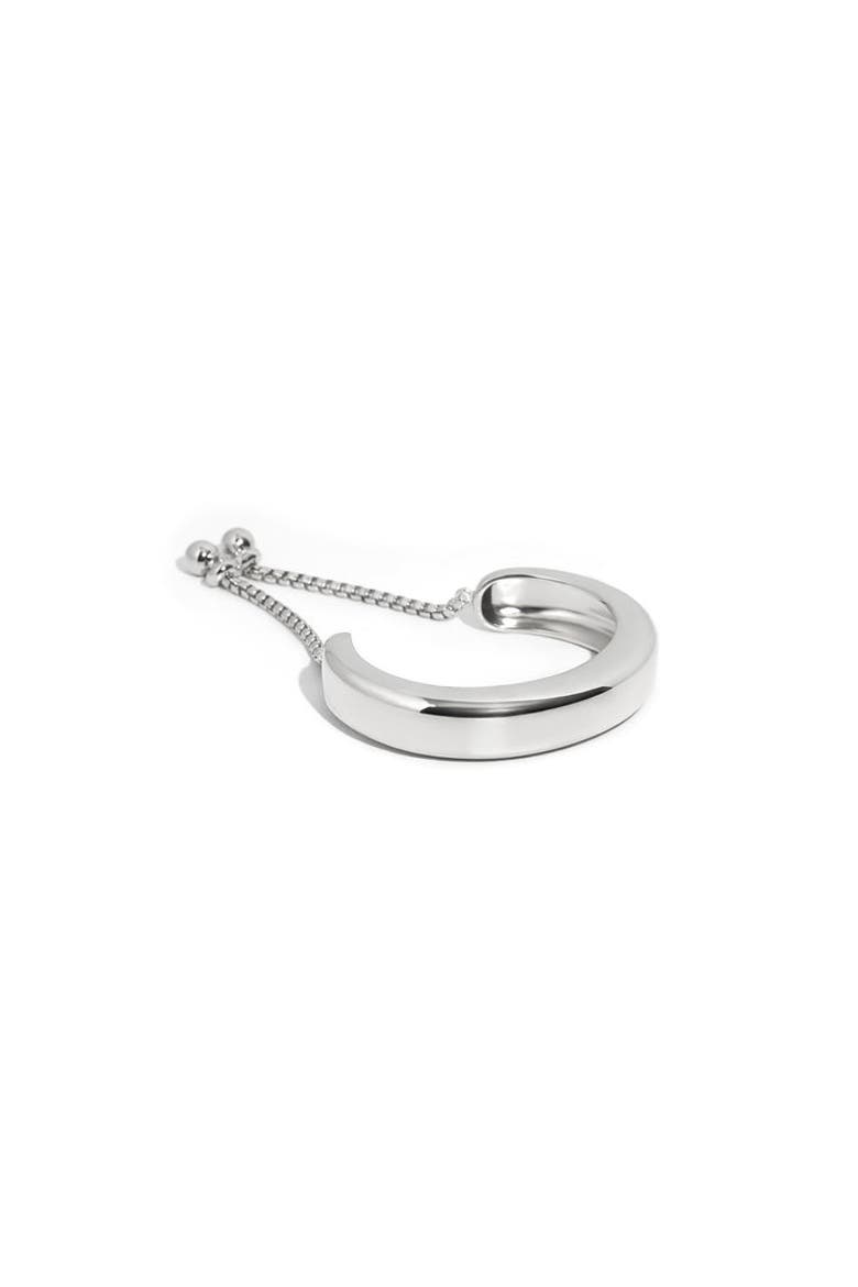 Modern Narrow Cuff, Alternate, color, White Gold
