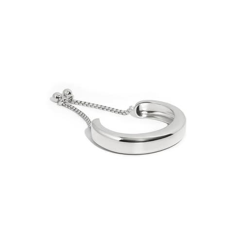 Zarux Modern Narrow Cuff In Silver