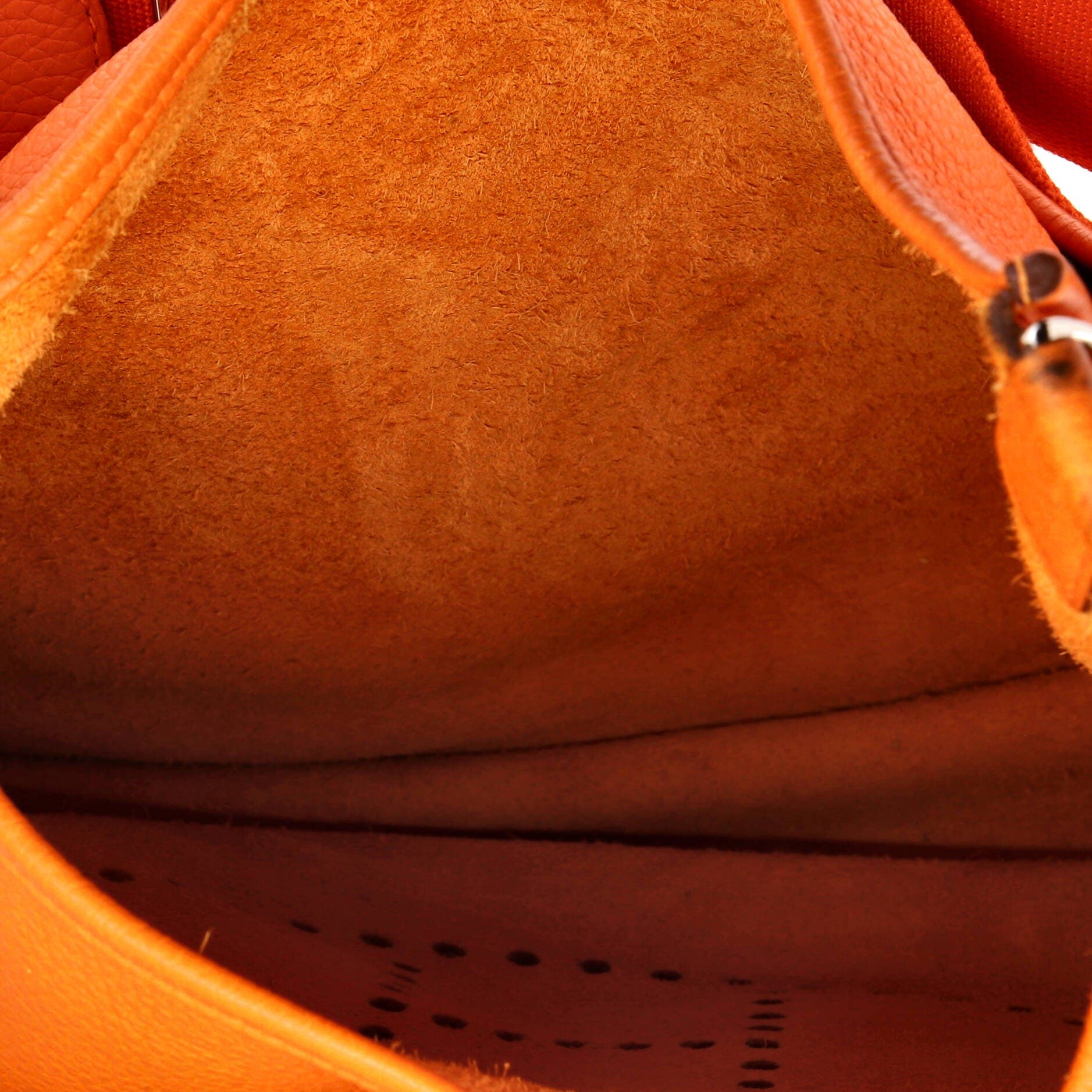 Pre-Owned Hermes Evelyne Bag Gen III Clemence GM, Alternate, color, Orange H