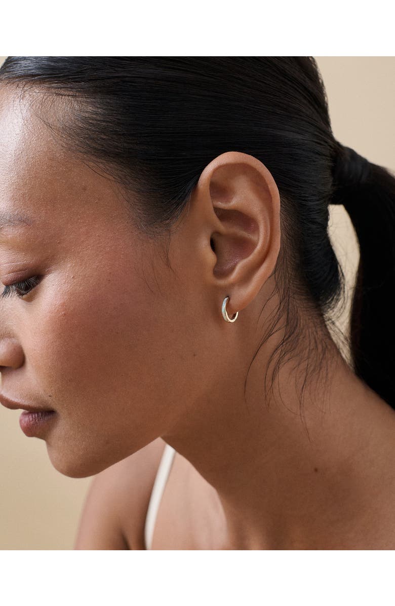 Edge of Ember Opal Huggie Earrings, Alternate, color, Opal