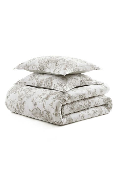 Avery Floral Cotton Sateen Comforter Set