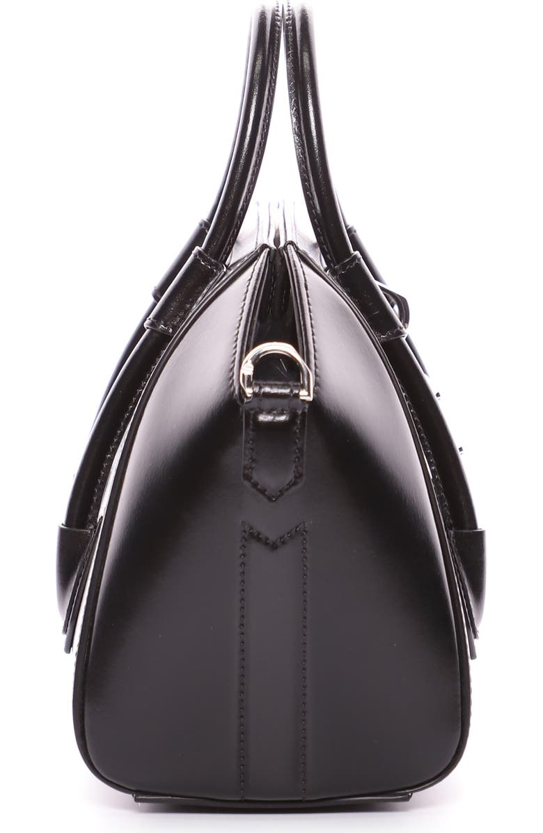 Givenchy Mini Antigona Lock Leather Satchel, Alternate, color,