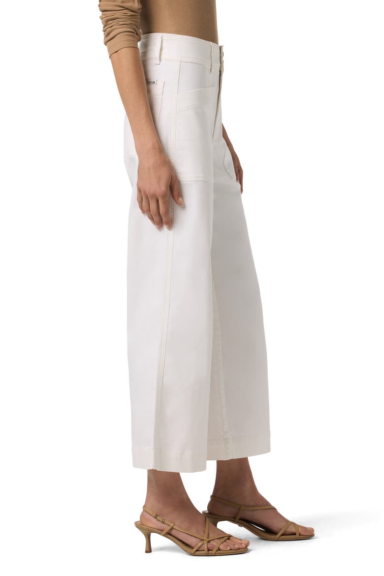 Wide Leg Ankle Cargo Jeans, Alternate, color, WHITE