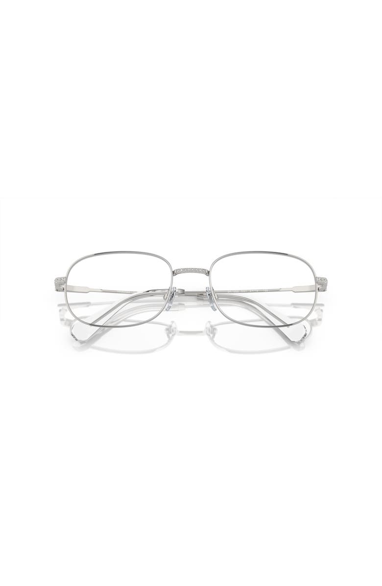Swarovski 52mm Rectangle optical glasses, Alternate, color, Silver