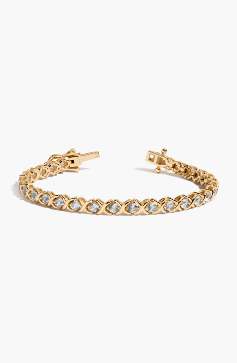 X Estate Lab-Grown White Sapphire Tennis Bracelet