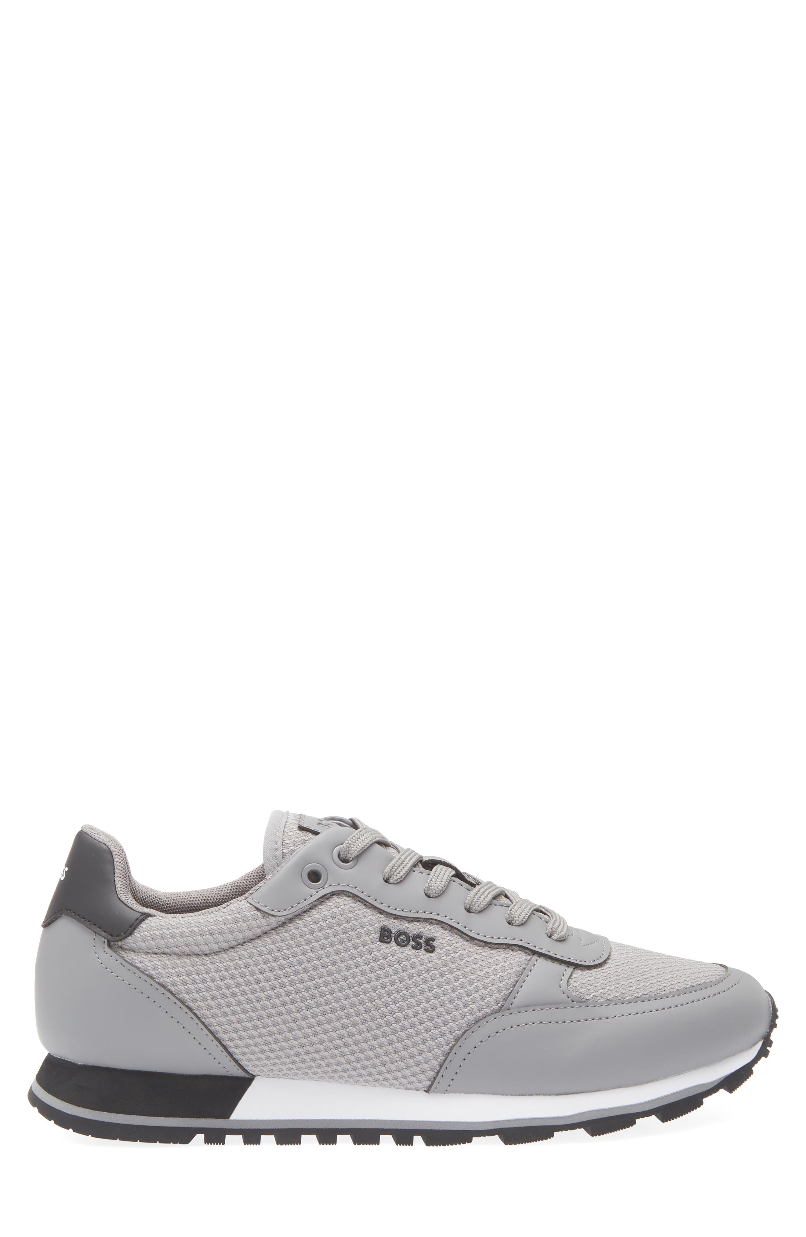 Parkour Runn Sneaker, Alternate, color, GREY/ BLACK