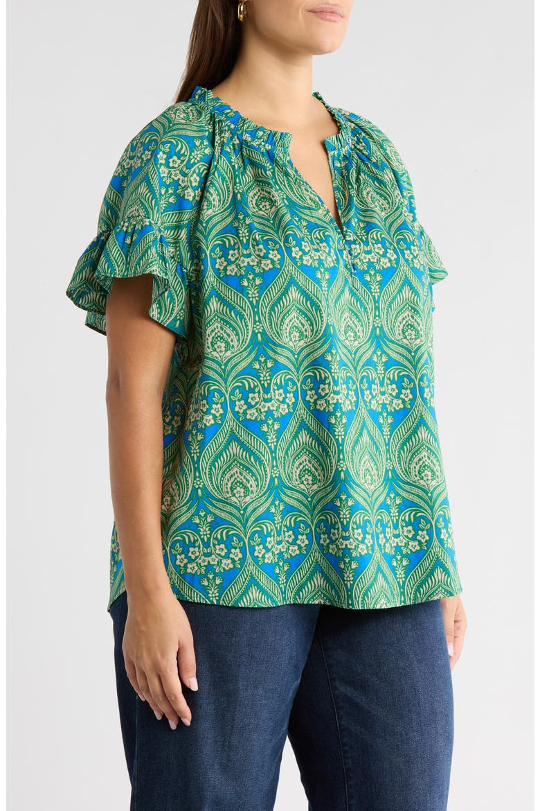 Nyra Print Top, Alternate, color, GREEN-BLUE-MUL