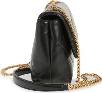 Small Kira Diamond Quilted Convertible Leather Shoulder Bag