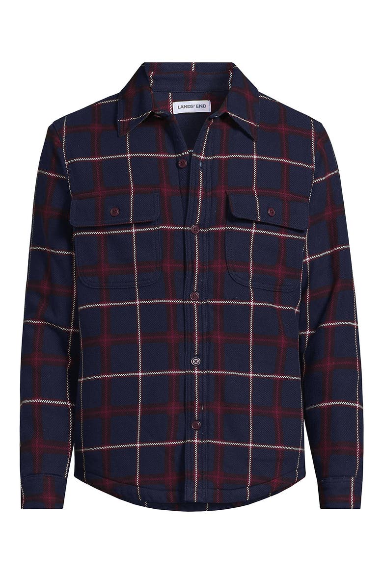 High Pile Lined Rain Defense Authentic Flannel Shirt Jacket, Alternate, color, Navy Gordon Dress Tartan