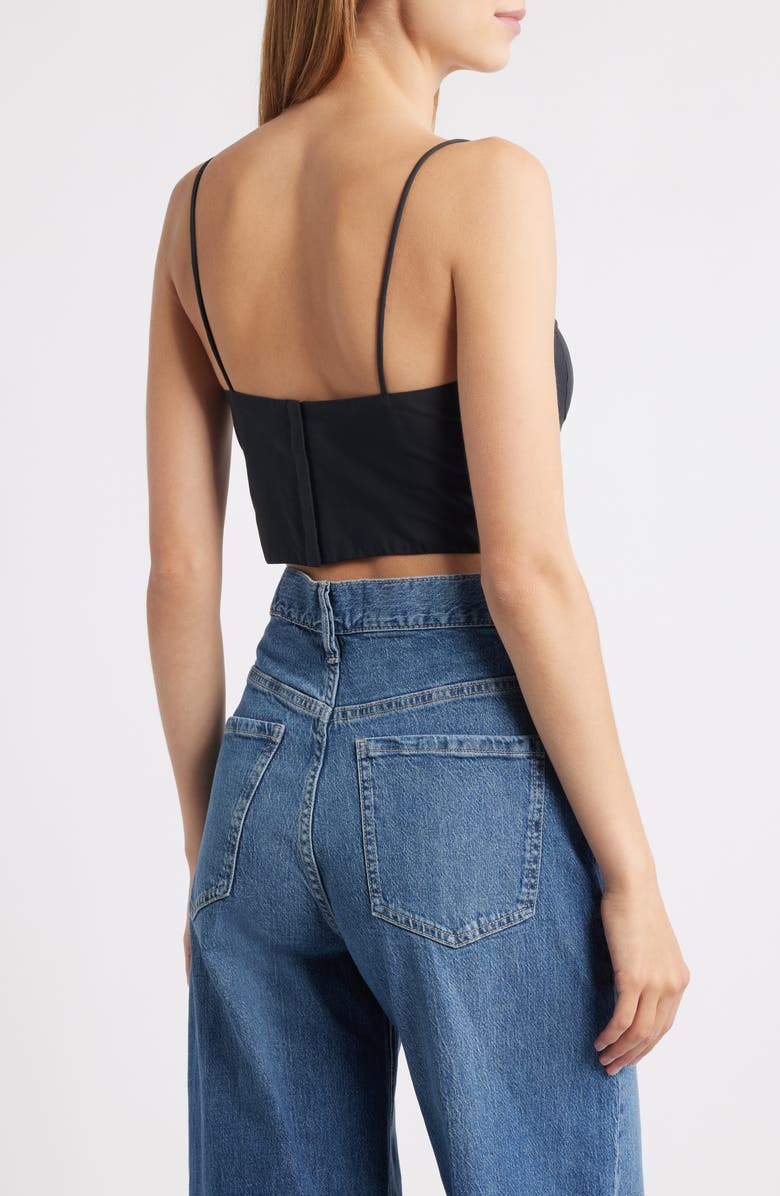 MANGO Luisa Crop Top, Alternate, color, Black