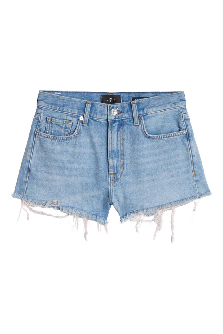 June High Waist Cutoff Denim Shorts, Alternate, color, ROUNDUP