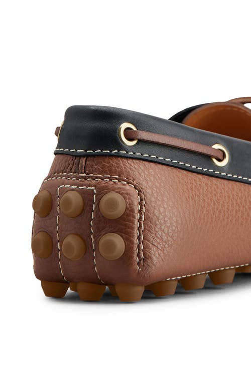 Tod's Gommino Boat Shoe In Cuoio Sc Nero