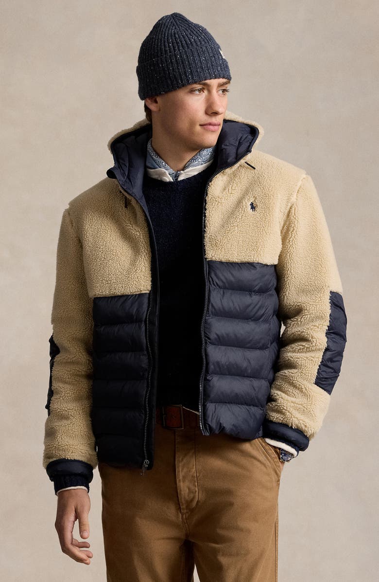 Polo Ralph Lauren Mixed Media Insulated Jacket, Alternate, color,