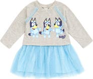 BLUEY French Terry Mesh Tutu Dress