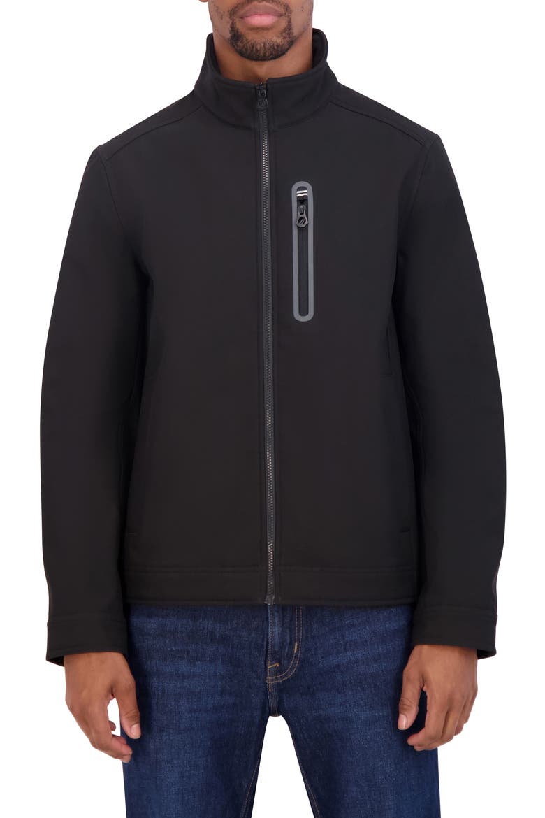 Softshell Bonded Jacket, Main, color, BLACK