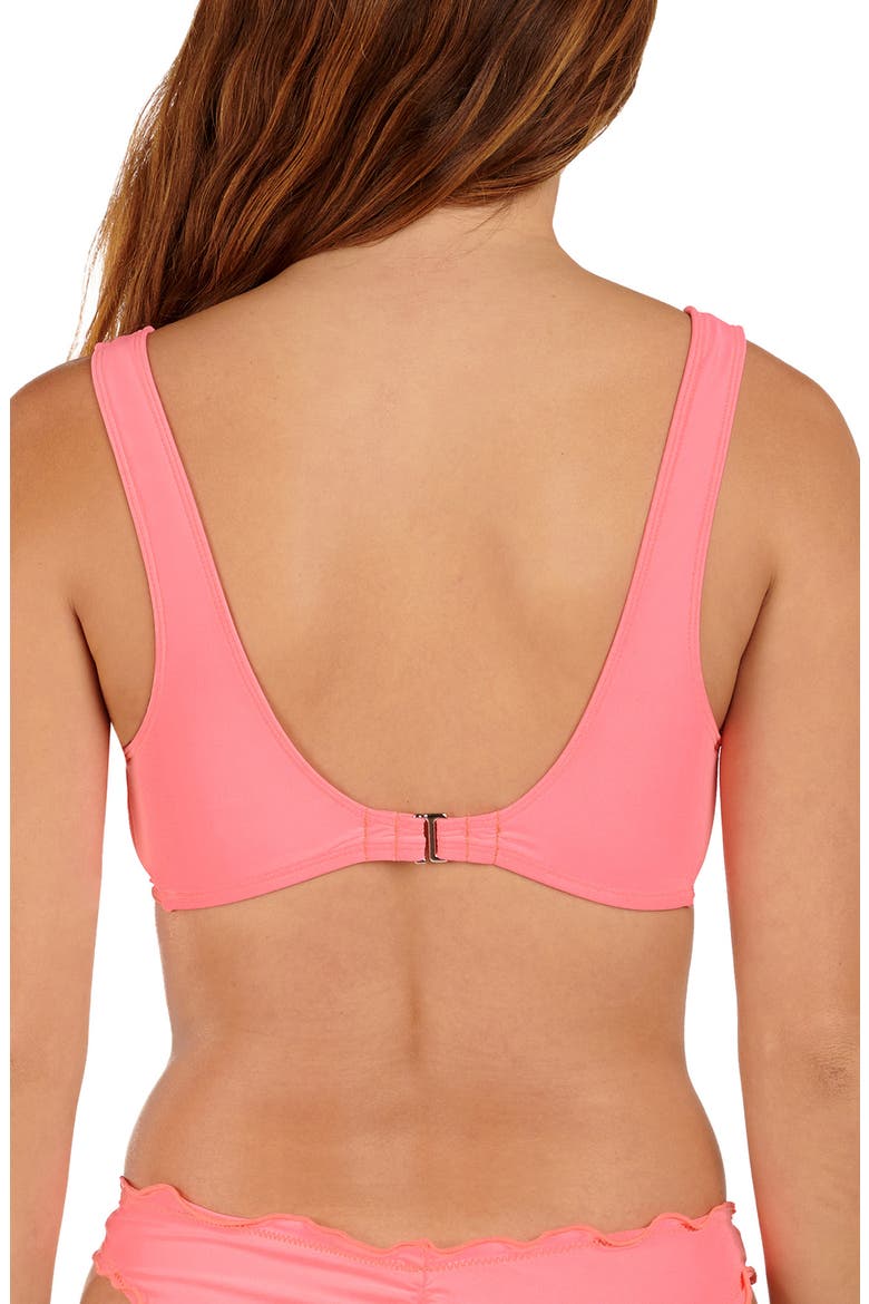 Solid Merrow Bralette Bikini Top, Alternate, color, HOT PINK
