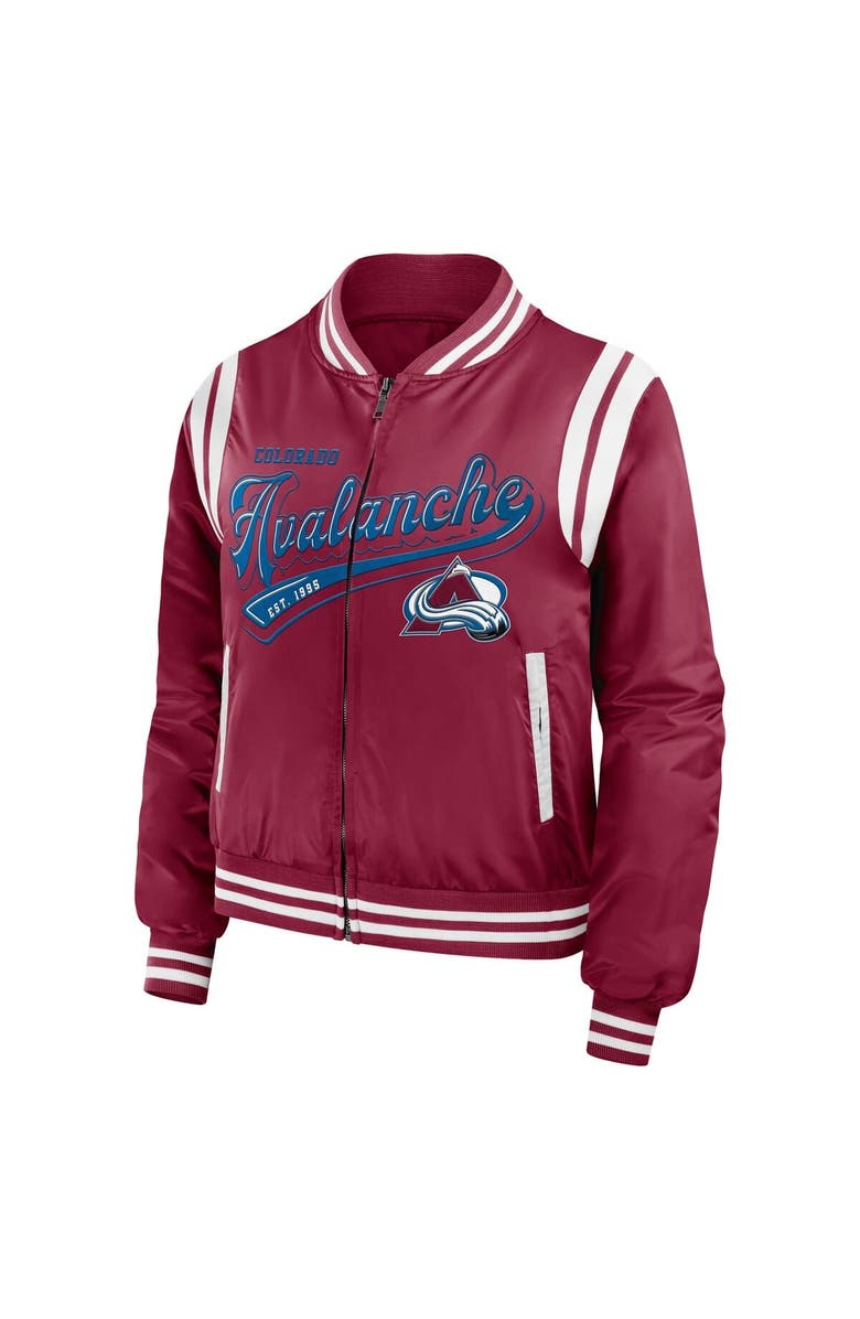 WEAR by Erin Andrews Women's WEAR by Erin Andrews  Garnet Colorado Avalanche Baller Full-Zip Bomber Jacket, Alternate, color, Garnet