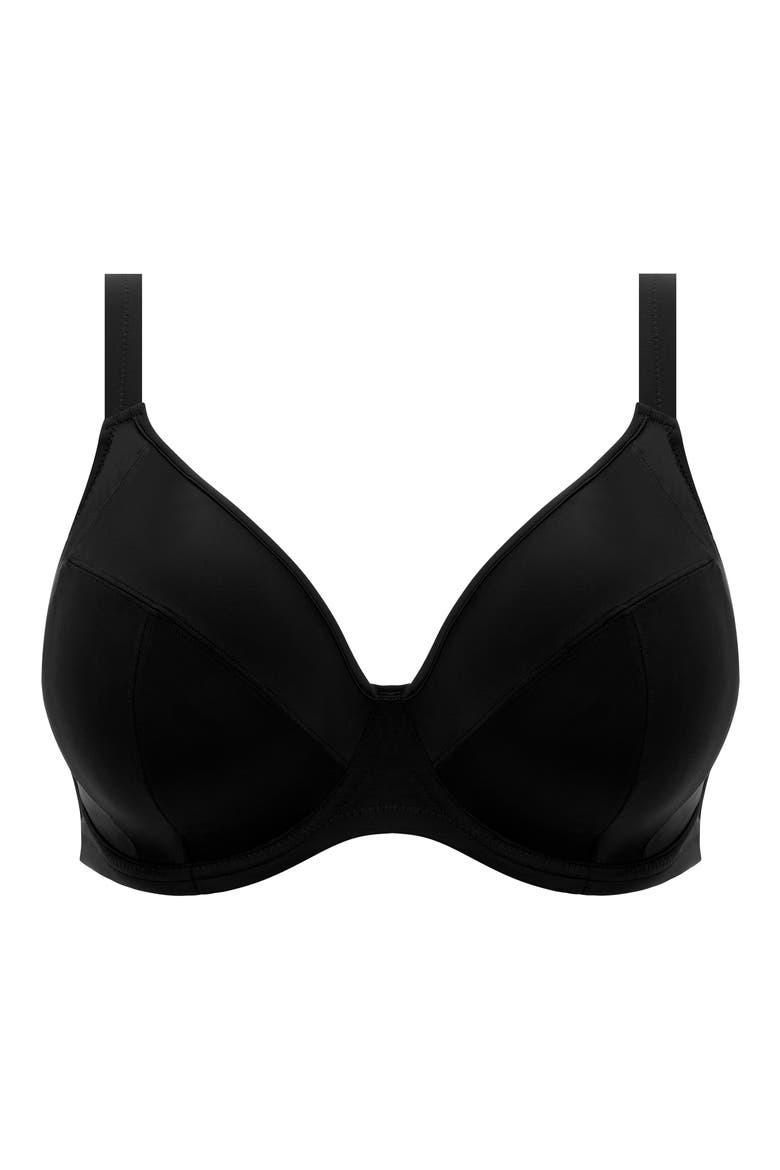 Essentials Underwire Plunge Bikini Top, Alternate, color, BLACK
