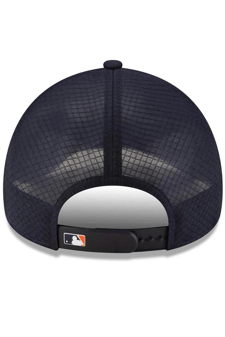Men's New Era Navy Detroit Tigers 2026 Batting Practice Apex 9FORTY Adjustable Trucker Hat, Alternate, color, Navy