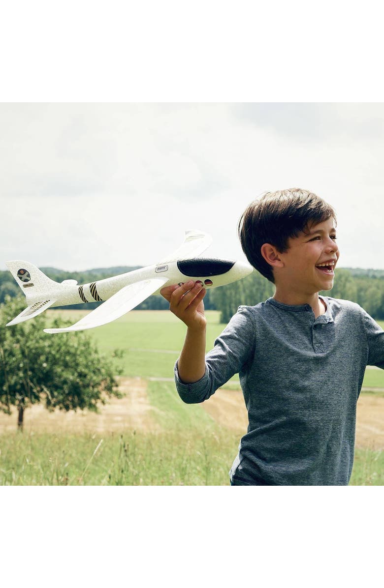 HABA 19" Hand Glider - Terra Kids Outdoor Toy Airplane, Easy-to-Assemble Kids Outdoor Toys & Plane Gliders Made from Robust Styrofoam for Ages 8+, Alternate, color, White Multi