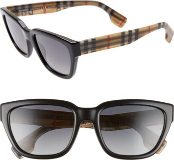 New Burberry Black Polarized 54mm Gradient Sunglasses Burberry BE4298 3001T3 Sunglasses Women main image 3