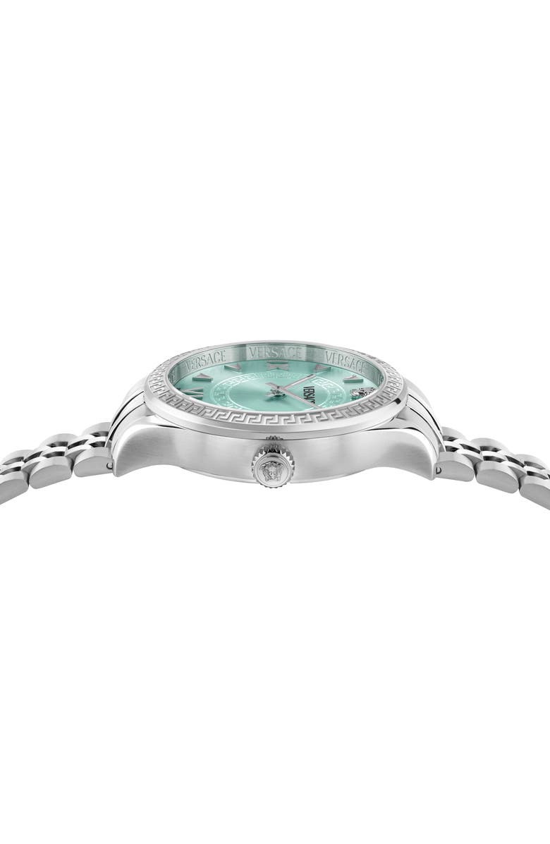 Versace Hellenyium Bracelet Watch, 35mm, Alternate, color, Silver