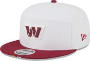 New Era Men's New Era  White/Burgundy Washington Commanders 2025 NFL Training Camp Split Panel 9FIFTY Snapback Hat