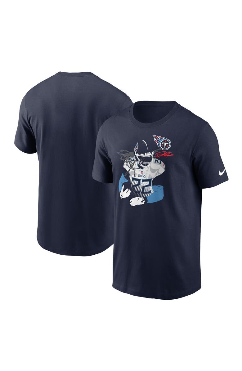 Nike Men's Nike Derrick Henry Navy Tennessee Titans Player Graphic T-Shirt, Alternate, color, 