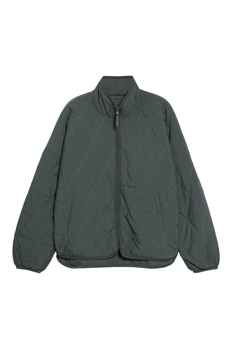 Compass Quilted Packable Jacket, Main, color, GREEN URBAN