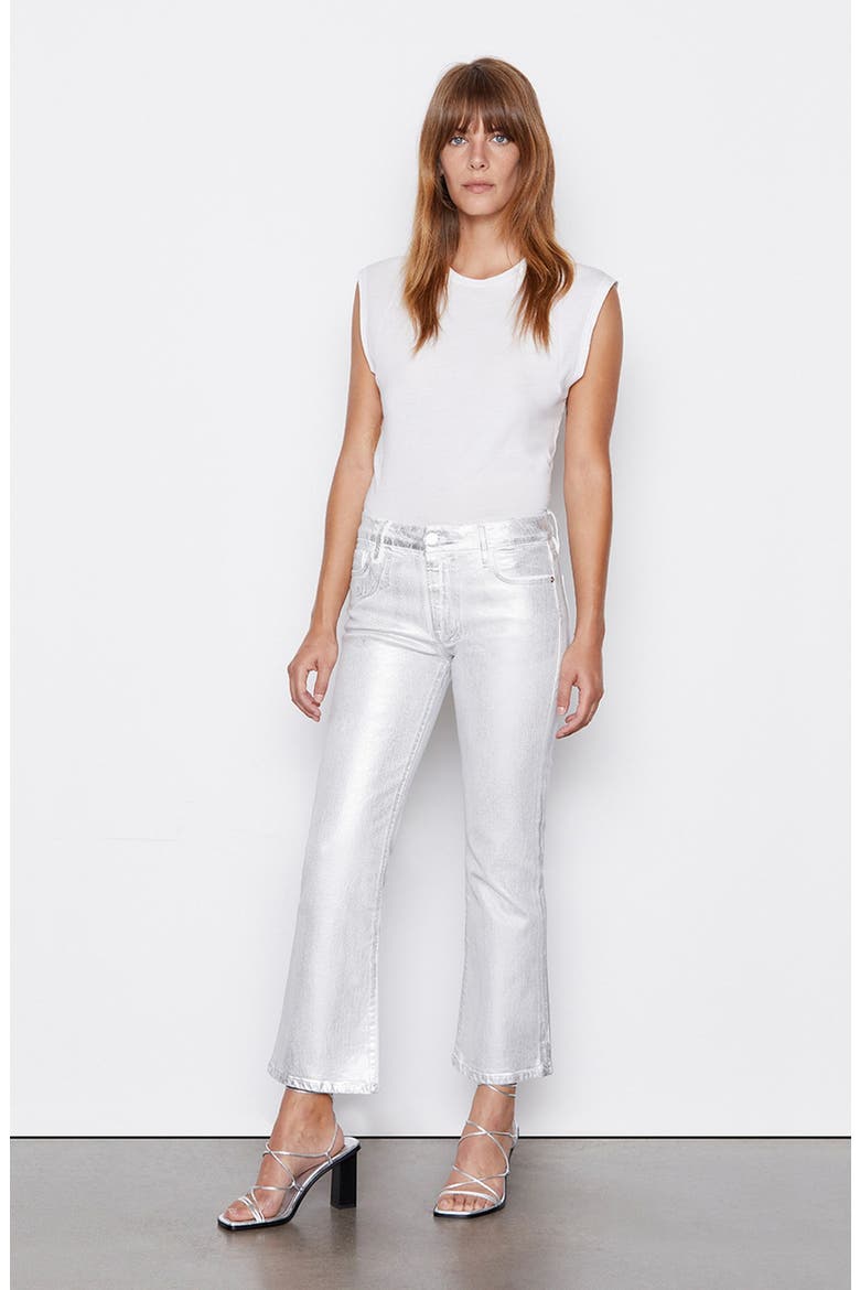 Le Crop Mini Boot Jeans, Alternate, color, CHROME BLANC