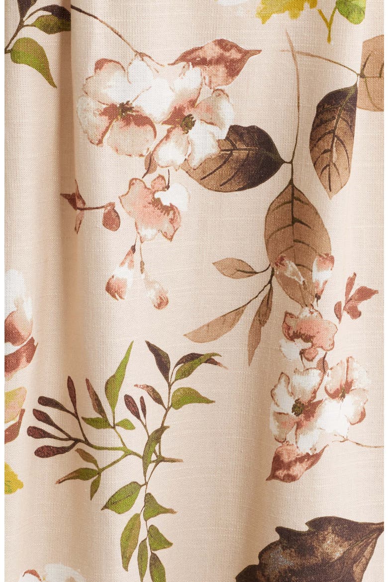 Floral Print Sleeveless Belted Midi Dress, Alternate, color, SAND AGAVE
