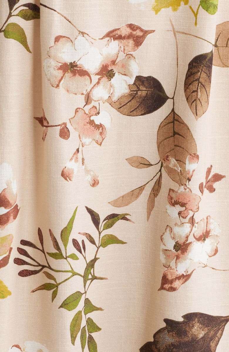 Tahari ASL Floral Print Sleeveless Belted Midi Dress, Alternate, color, Sand Agave