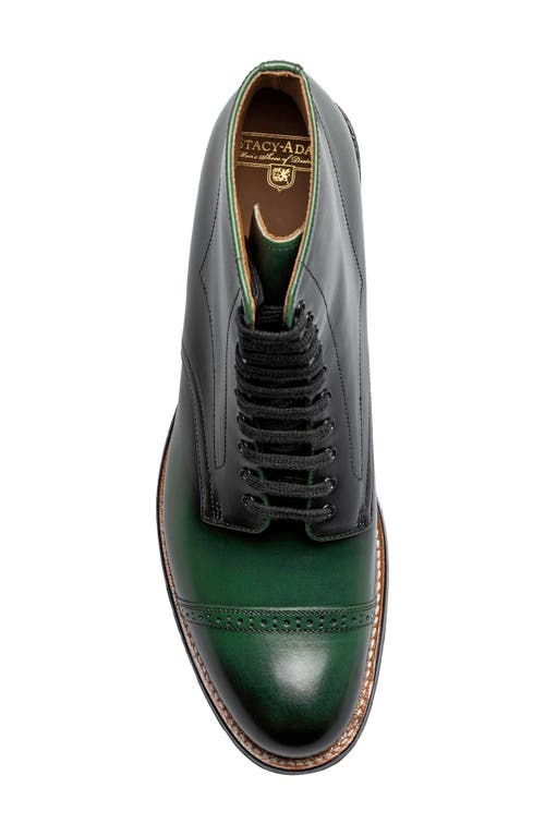 Stacy Adams Madison Cap Toe Lace Up Boot In Green