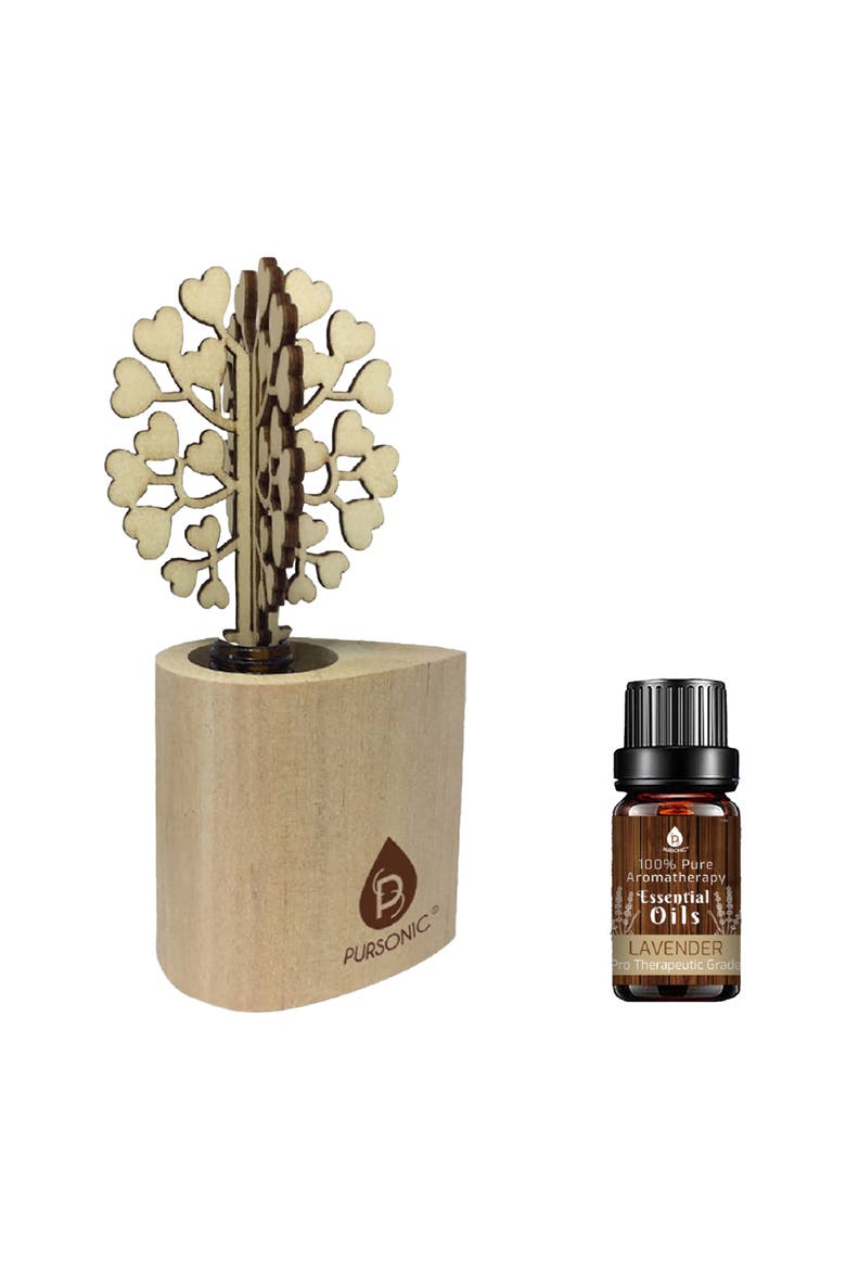 3D Tree Reed Diffuser with 100% Pure Peppermint Oil, Main, color, Brown- Lavender Oil