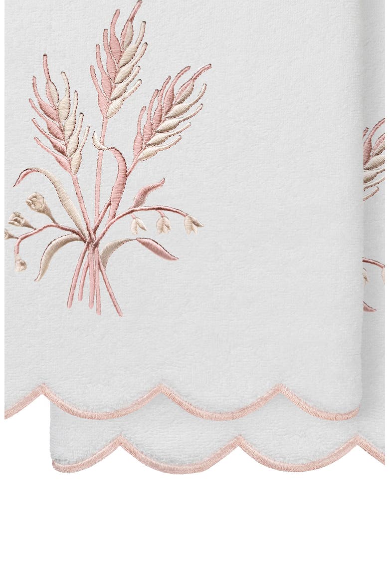 Whitney Scallop 2-Piece Bath Towel Set, Alternate, color, WHITE/ PINK