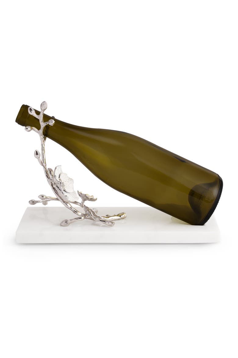 Silver Orchid Wine Rest, Alternate, color, SILVER