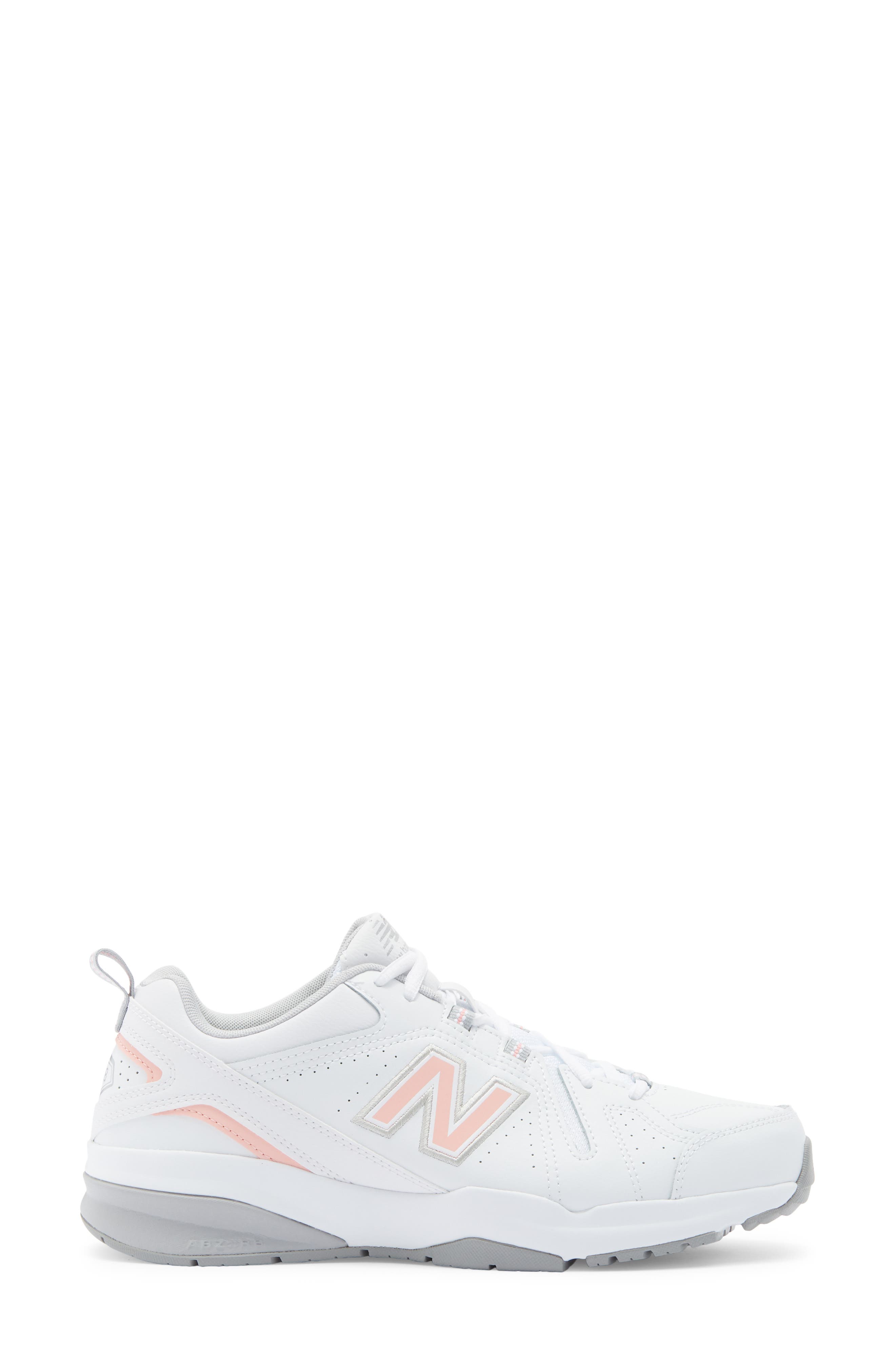 New Balance 608 V5 Training Sneaker, Alternate, color, White/Pink